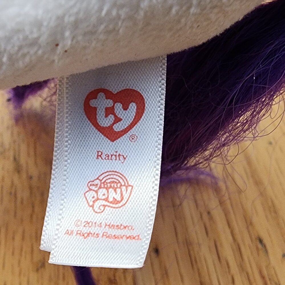 Ty My Little Pony "Rarity" Stuffed Animal Toy - Picture 5 of 15